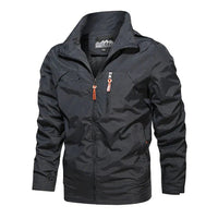 Elegante Windbreaker-Jacke für Männer - Hedrick in Grau