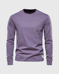 Eric | Herren Casual Slim Fit Langarm T-Shirt in Lila