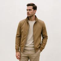 Denver | Herren Klassische Reißverschluss Jacke in Khaki