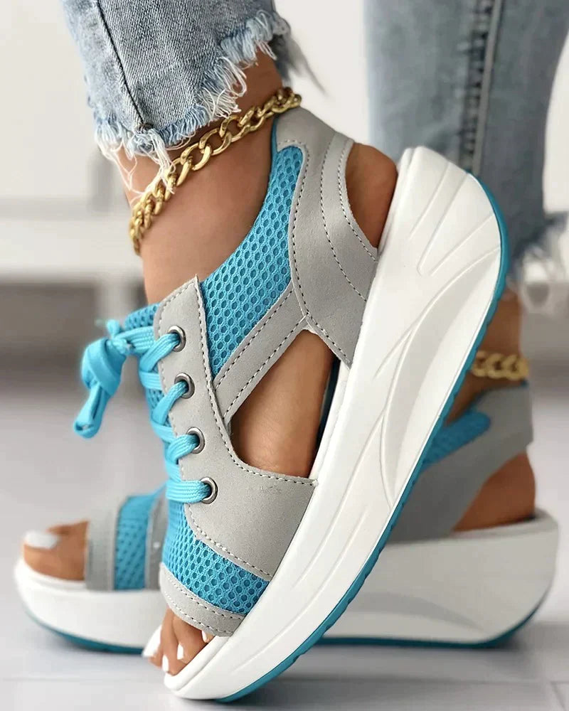 Milagros® | Stilvolle Sandalen mit Kontrasteinsatz und Fußgewölbeunterstützung