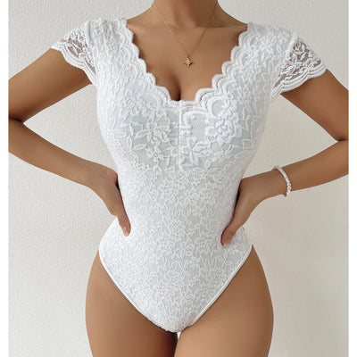 Eleganter V-Ausschnitt Bodysuit mit modernem Design