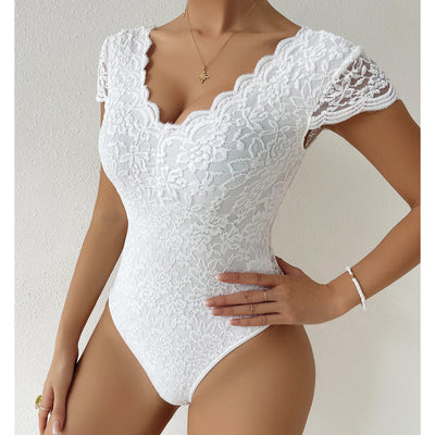 Eleganter V-Ausschnitt Bodysuit mit modernem Design