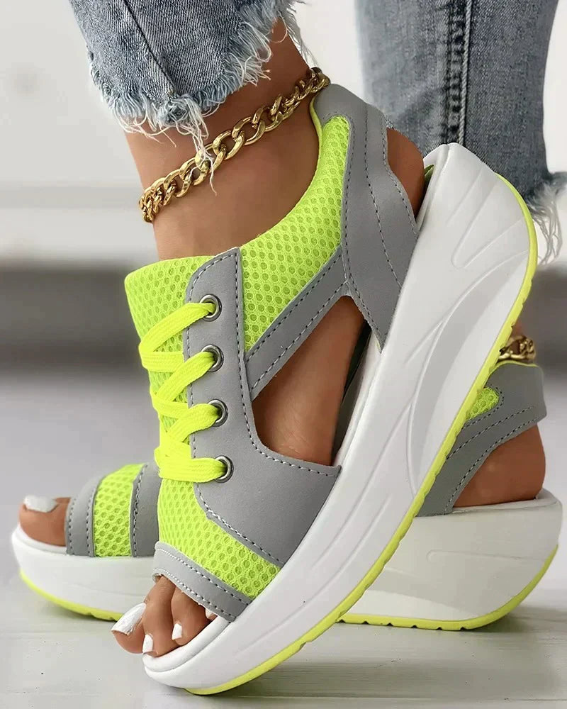 Milagros® | Stilvolle Sandalen mit Kontrasteinsatz und Fußgewölbeunterstützung