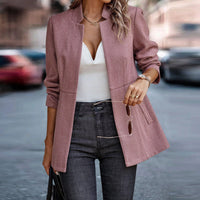 Damen Formell Lang Blazer | Leicht in Rosa
