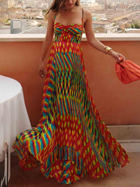 Jaime - Elegantes Maxikleid in A-Linie in Multicolor