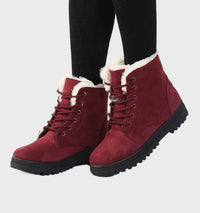 Dicke und warme wasserdichte Winterstiefel für Frauen - Adilene in Rot