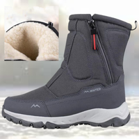 Modische mittelhohe Schneestiefel für Männer - Rollins in Grau