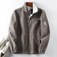 Doppellagige, gesteppte, warme Unisex-Jacke - Alois in Khaki