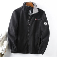 Doppellagige, gesteppte, warme Unisex-Jacke - Alois in Schwarz