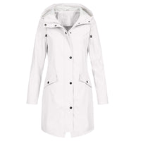 Regenjacke Damen Übergangsjacke | Funktional & Mit Kapuze in Weiß