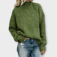 Sophie | Gemütlicher Strickpullover lässig und modern in Grün