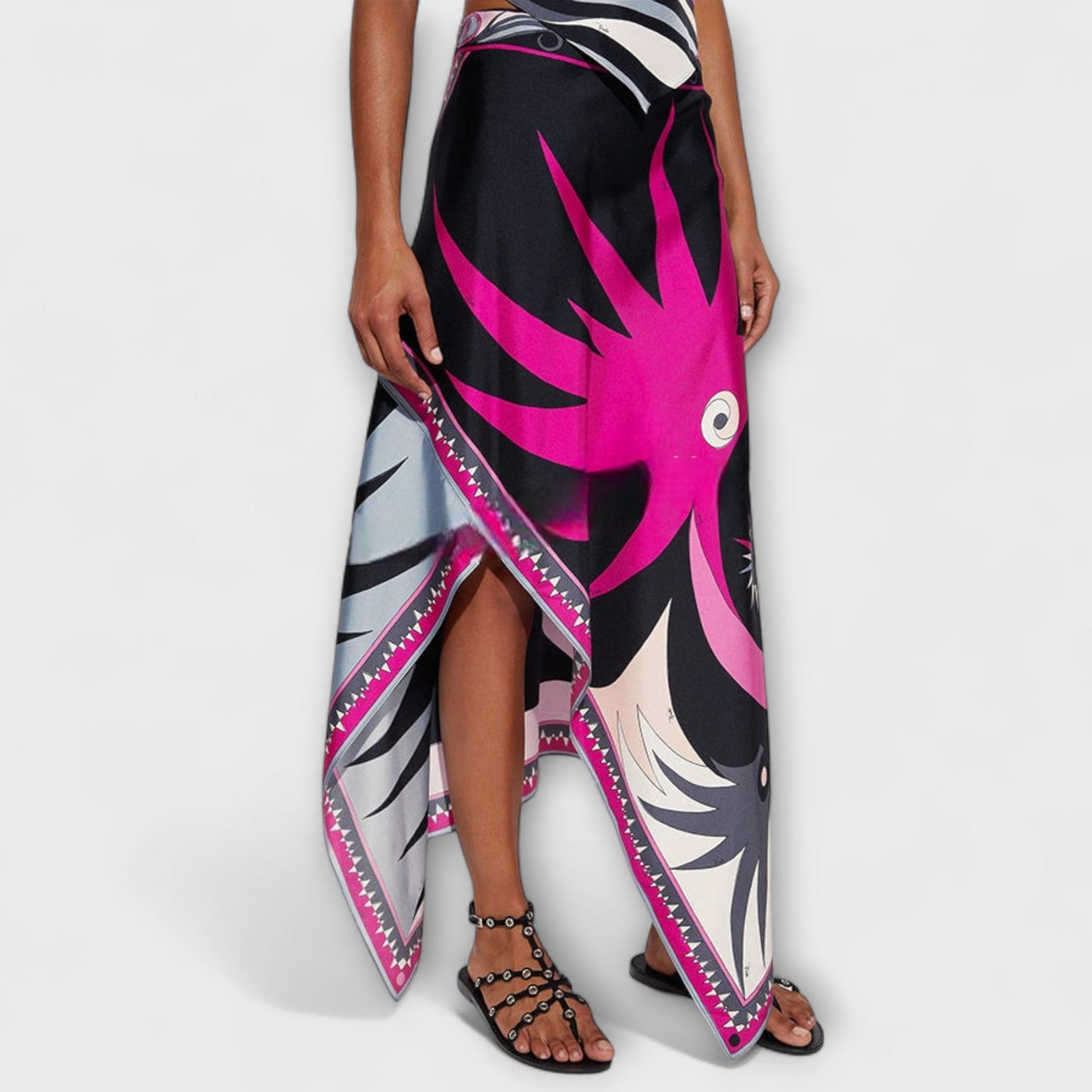 Everly - Set aus Neckholder-Top und asymmetrischem Midi-Rock