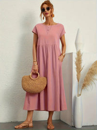 Leni | Kleid mit Taschen in Rosa