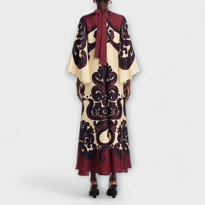 Lucy - Elegantes Maxi-Kleid mit beeindruckendem Grenadilla-Print für mühelose Stilvollheit