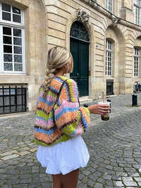 Laetitia - Strickjacke Farbenfroh & Fröhlich in Orange