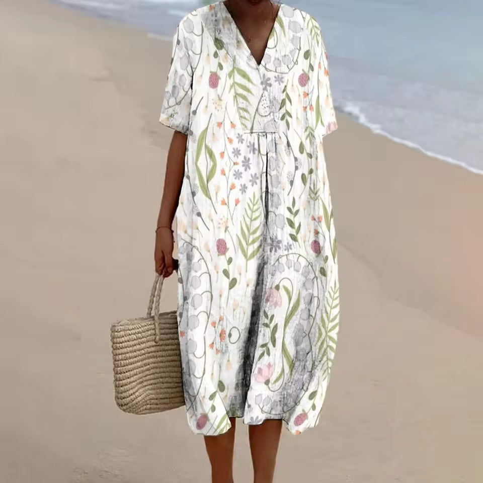 Emma – Casual A-Line Linen Dress