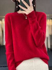 Anette | Warmer Pullover für kalte Tage in Rot