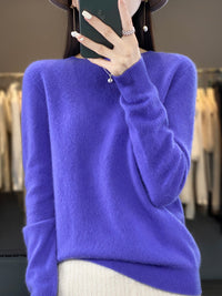 Anette | Warmer Pullover für kalte Tage in Blau-Violett