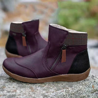 Stiefelette Damen Rutschfest | Komfort in Lila