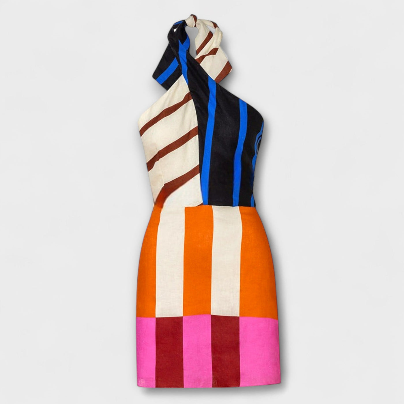 Jeniah - Kreuzträger Krawatte Lockeres Minikleid