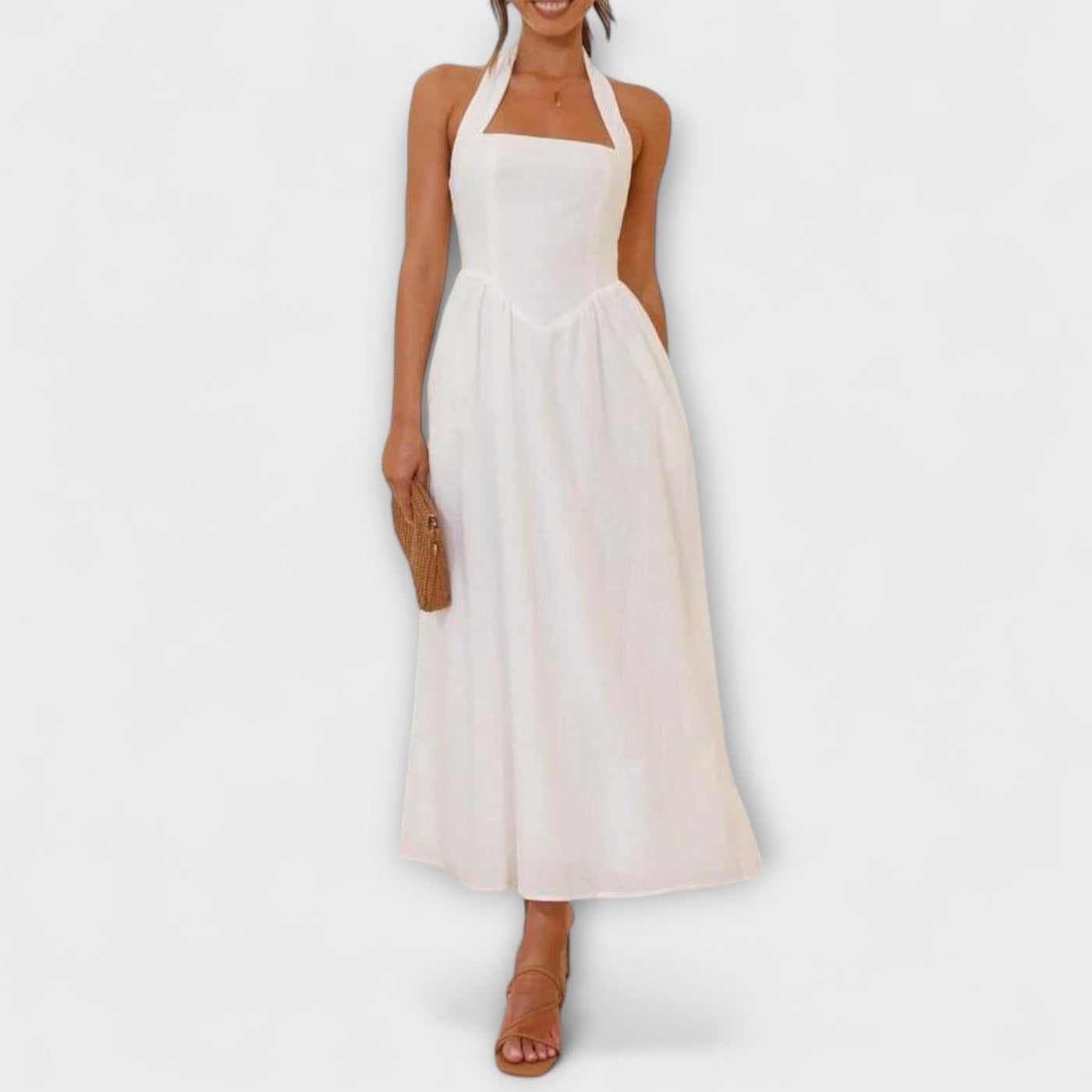 Lydia - Mid-Length Halterkleid mit Taillendetail