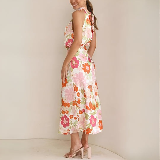 Mila® | Damenkleid aus floralem Satin