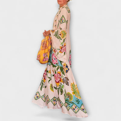 Lisa - Elegantes Maxikleid mit floralem Druck und fließendem Design