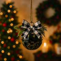 JingleCrest | Eleganter Weihnachtsglockenkranz in Schwarz