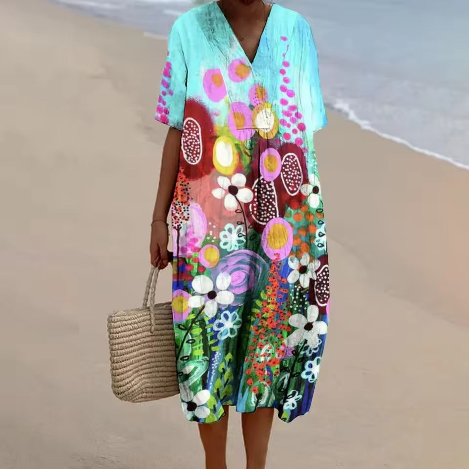 Emma – Casual A-Line Linen Dress