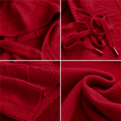 HOODED JACQUARD SWEATER | ELEGANTER KOMFORT STIL