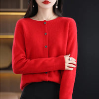 Leonie | Merinowoll-Cardigans in Rot