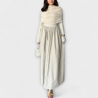 Jessica - Entspanntes Plissee-Kleid in Weiss