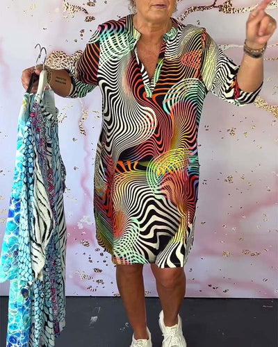 Rhiannon® | Bedrucktes Kleid in leuchtenden Farben