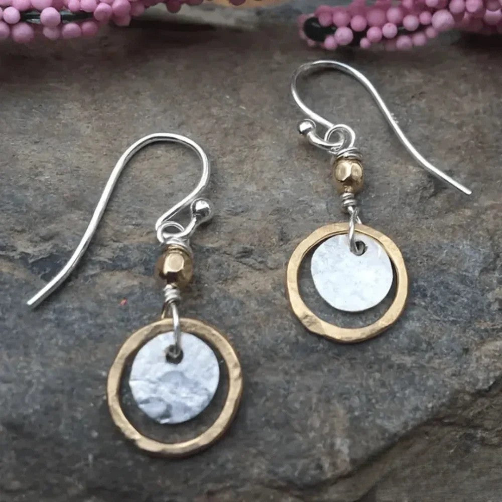 Antike Gold und Silber Hoop Rings