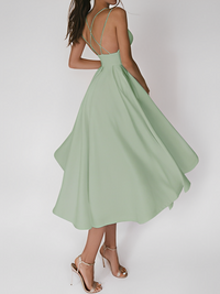 Glamouröses Ärmelloses Pailletten-Kleid für Damen mit Federn in Grün