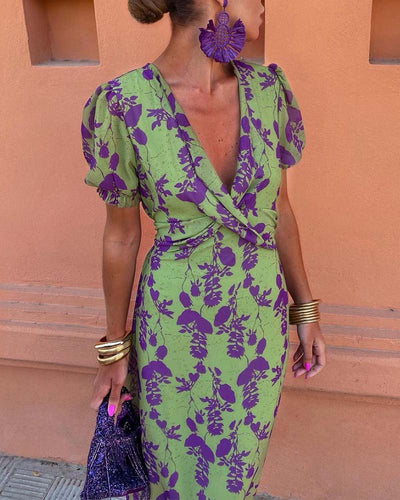 Angelina - Atemberaubendes Midikleid mit V-Ausschnitt