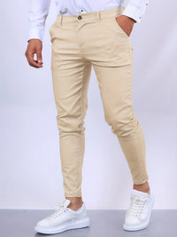 Herren Hose Slim Fit | Leicht Tragbar in Aprikose