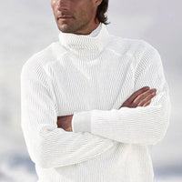 Pullover Herren Mit Rollkragen | Weicher Strick in Weiß