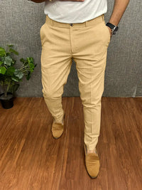 Herren Hose Slim Fit | Leicht Bequem in Beige