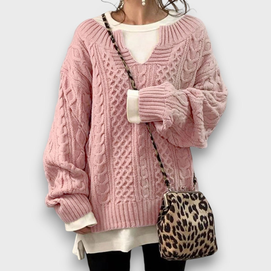 Marielle – Strickpullover mit V-Ausschnitt