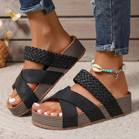 Yara | Orthopädische Ledersandalen in Schwarz