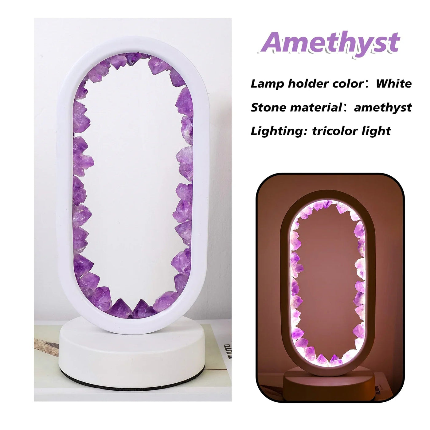 Handgemachte Amethystlampe - Serenith