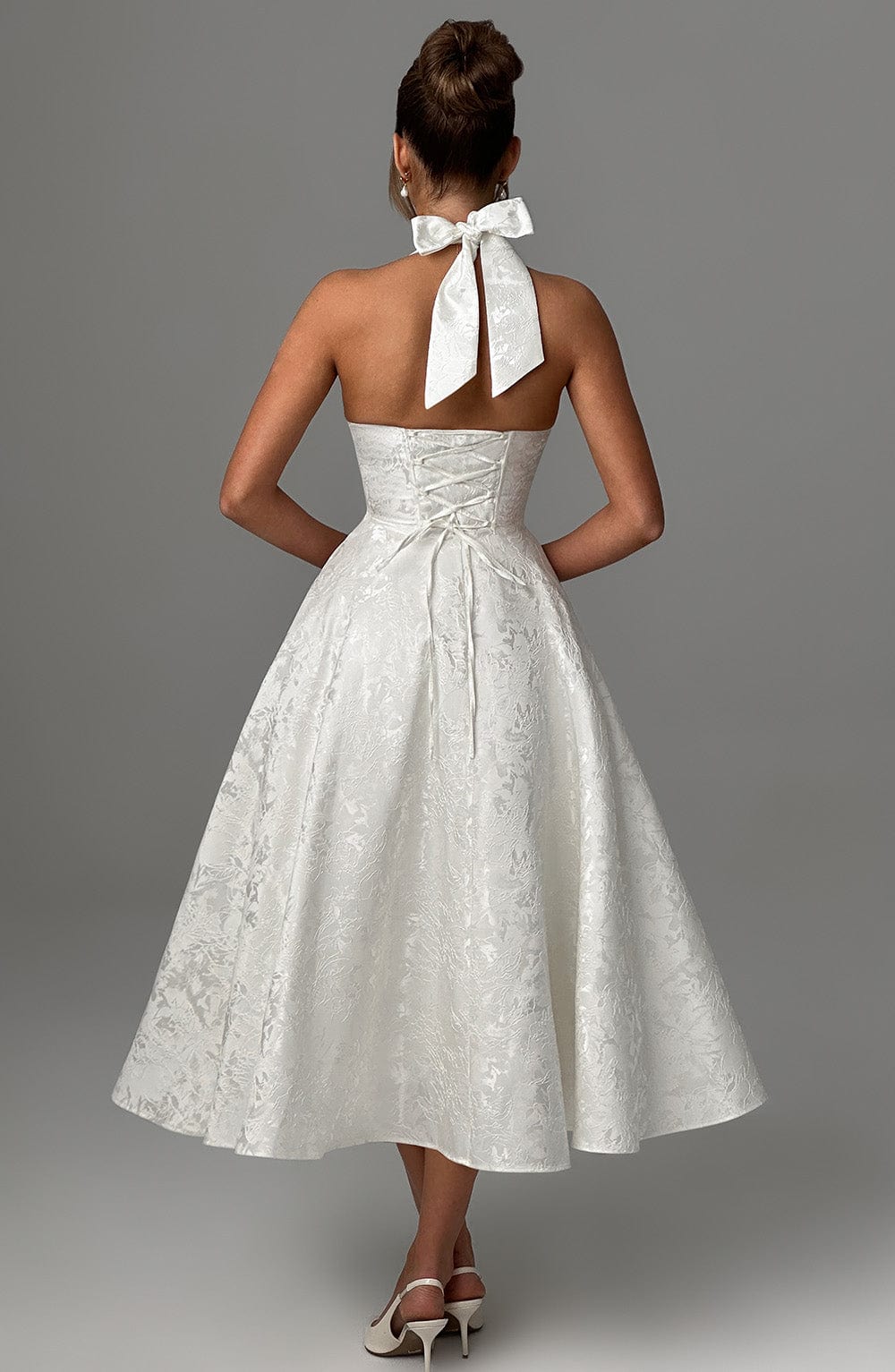 Ara | Midi Kleid mit Neckholder-Ausschnitt