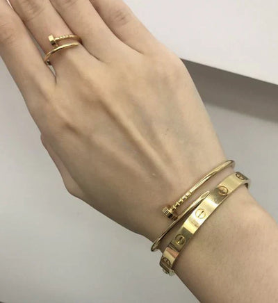 NAIL ARMBAND DÜNN | GOLD