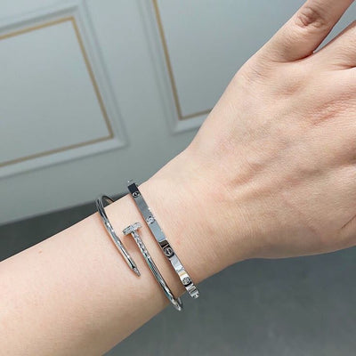 NAIL ARMBAND DÜNN | SILBER