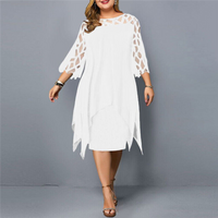 Zelle | Schwarz Partykleid | Midi in Weiß