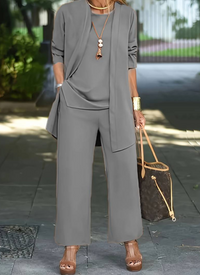 Mylene | Damen Elegant Set | Party Outfit in Grau