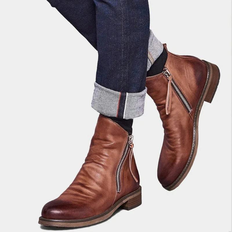Elegante Herrenstiefel mit Reißverschluss | Cowboy