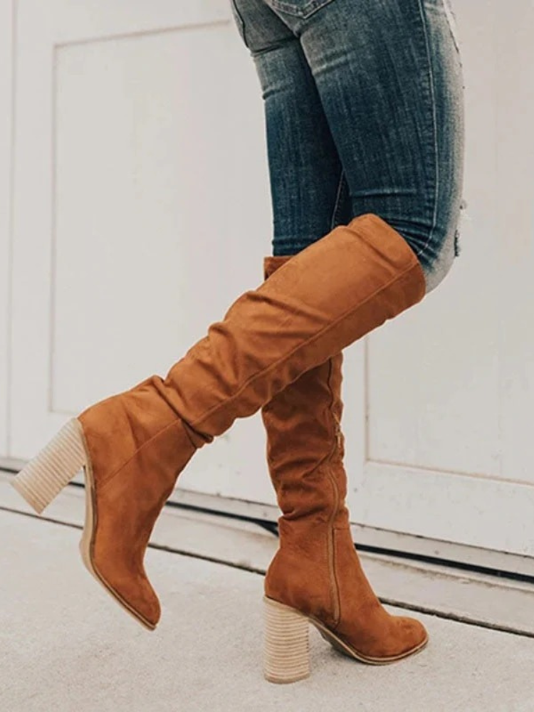 Elegante hochhackige Damen-Kniestiefel | Hohe