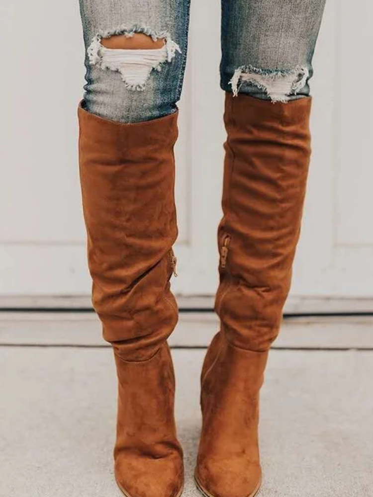 Elegante hochhackige Damen-Kniestiefel | Hohe